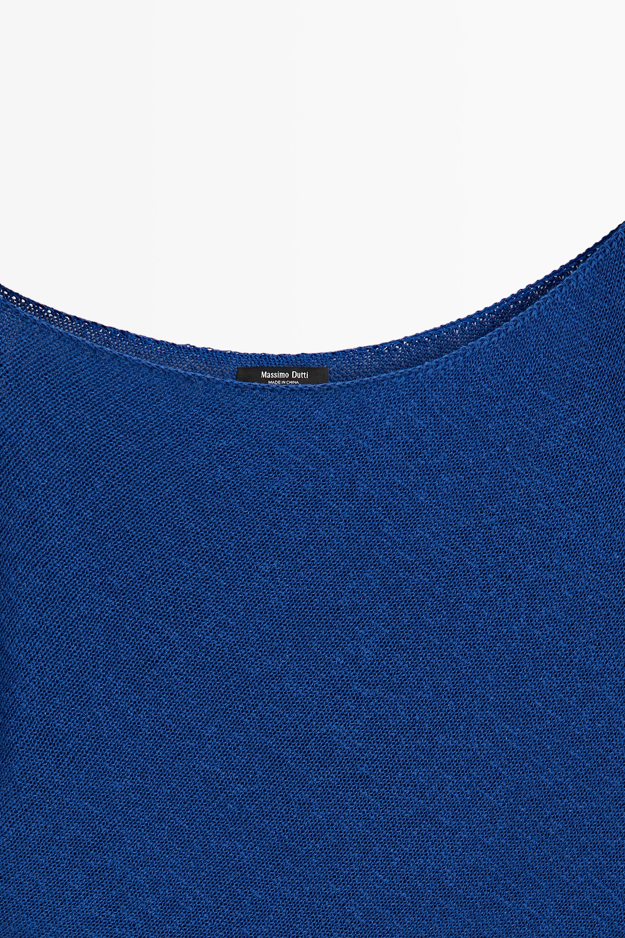 Asymmetric short sleeve linen T-shirt